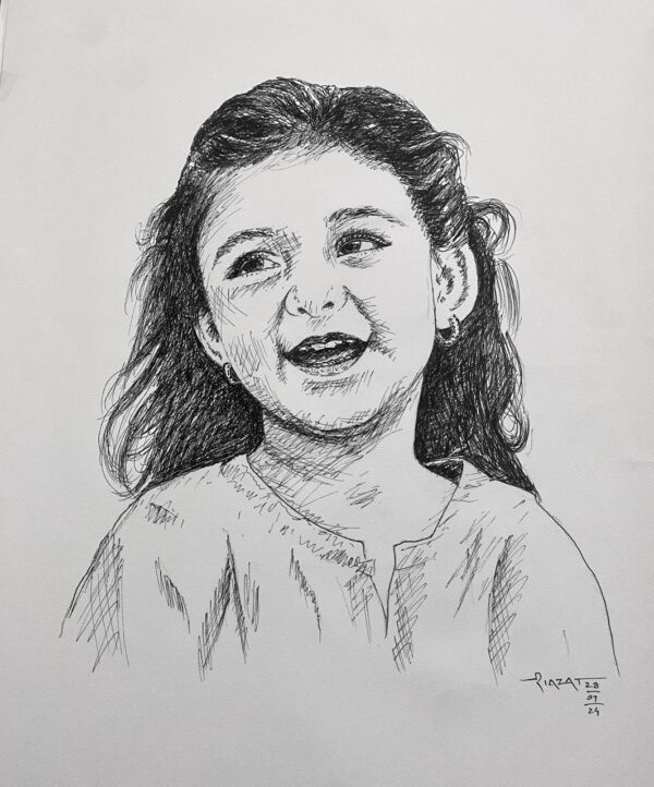 Hand-Drawn Portrait (Pen & Ink) - Image 2