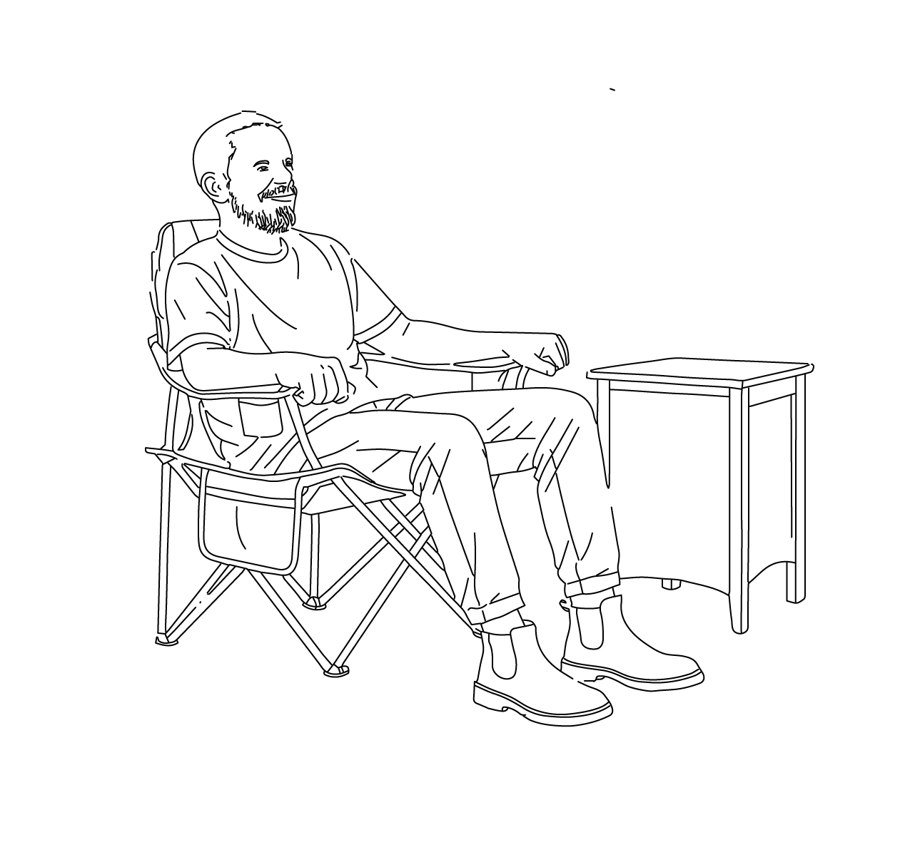 chair line art-04